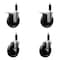 Service Caster 5'' SS Phenolic Swivel 1'' Expand Stem Caster Set 2 Total Lock Brakes, 4PK SCC-SSEXTTL20S514-PHS-2-S-2-1 - alternate 1